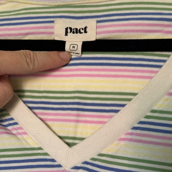 Pact Striped Sleeveless Dress M - Picture 2 of 6